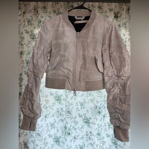 Blanc noir cropped bombardier jacket